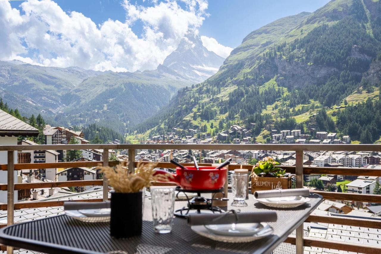 Fantastic Panoramic View Home In Zermatt Exteriör bild